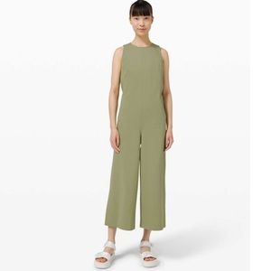 Lululemon Pocketed Wide Leg Jumpsuit Rosemary Green - excellent condition